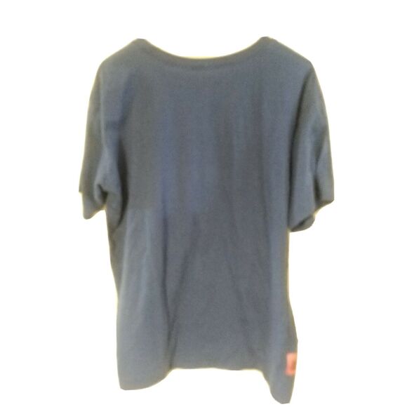 LADY'S DISNEY MICKY & FRIENDS Large PRINT CREW NECK BLUE T-SHIRT Lg L - Picture 3 of 9